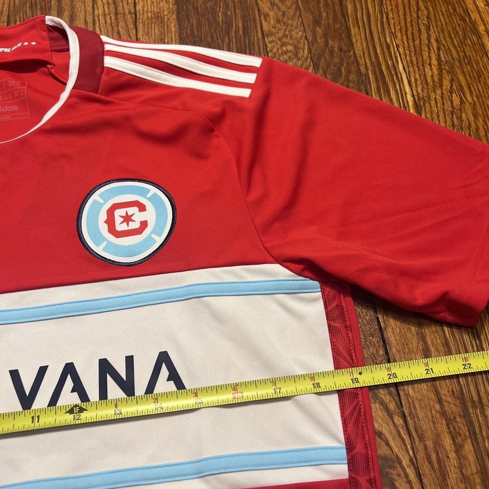Adidas Chicago Fire FC MLS Home Jersey Men's Medium NWT $100 Carvana Slim Fit - Picture 6 of 10